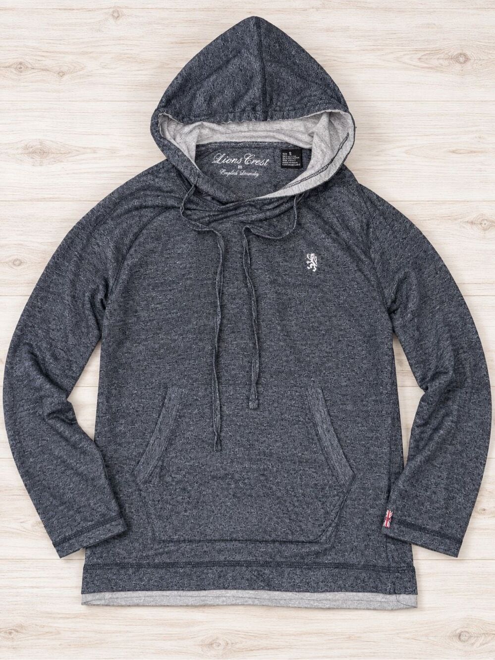 Lion’s Crest English Laundry Men’s Small Gray Lightweight Pullover Hoodie - Picture 1 of 3